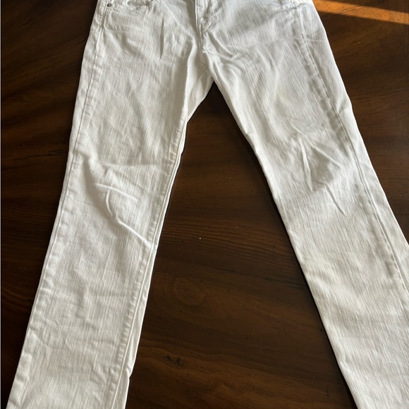 J Crew White Slim Broken In Boyfriend Jeans Size 27 Nearly New - Picture 2 of 6